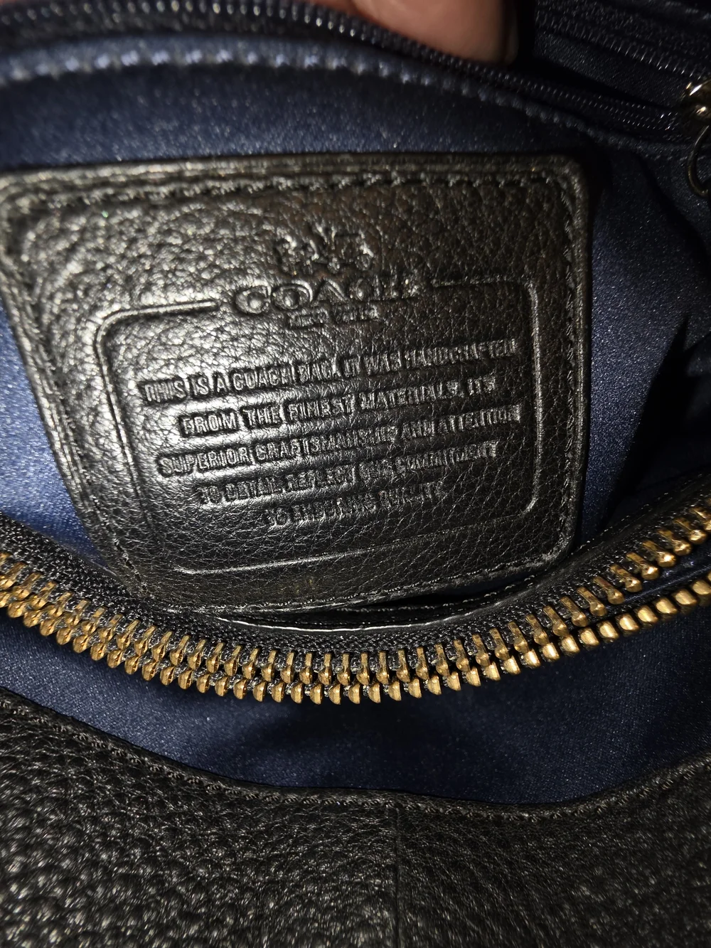 Coach Minetta Black Satchel
